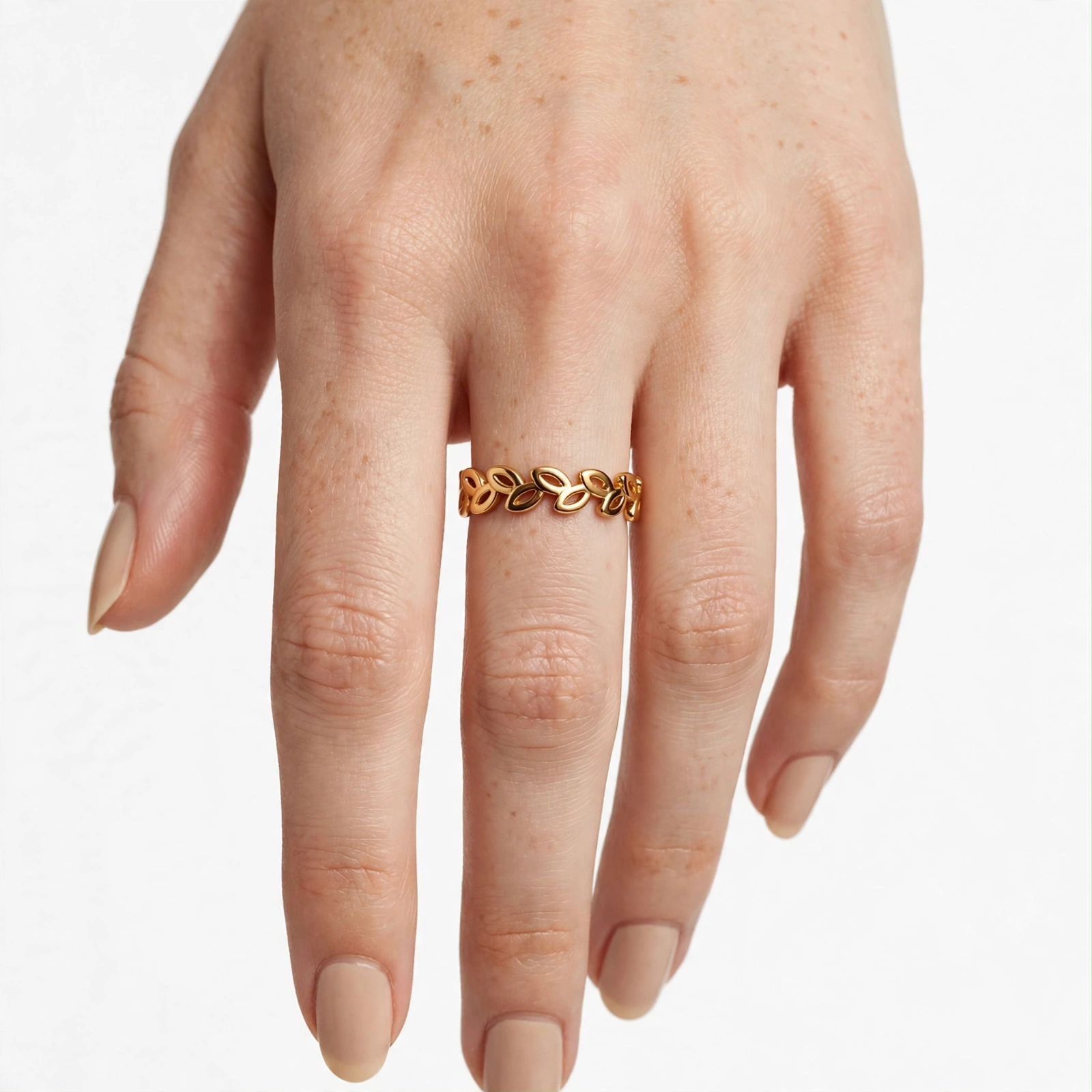 Leaf Pattern Ring - image 1